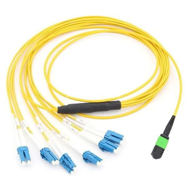 MTP APC to LC Singlemode 12-Fiber Fanout Breakout Fiber Optic Cable Assembly