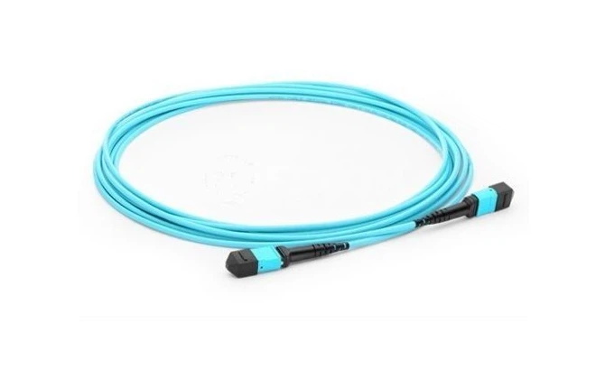 12F MTP® 40G OM3 50/125μm Multimode Trunk Cable, Polarity B Plenum OFNP Female To Female