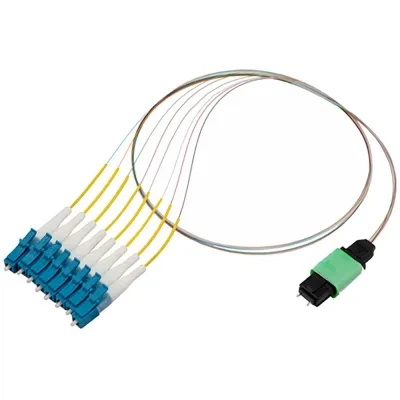 Fiber Optic MPO APC Bare Ribbon Fanout Pigtail with Flat Fanout Kit Cable